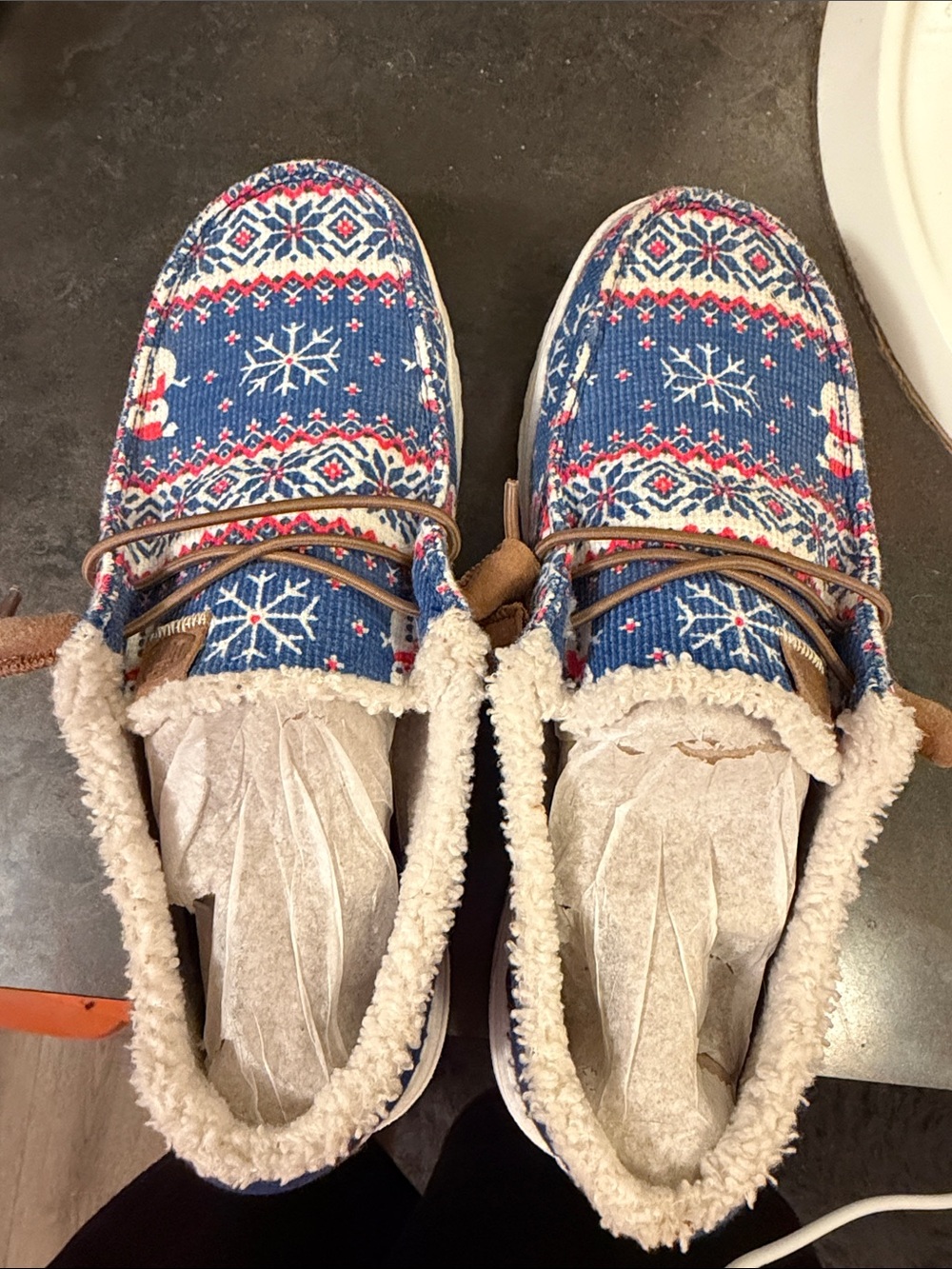Women's Hey Dude ugly Christmas sweater Shoes
